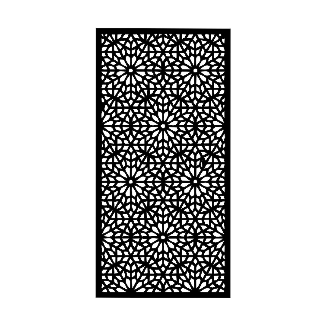 Rectangular Starburst Islamic Starburst Panel SVG | 12 Point Geometric Lattice | Moroccan ...