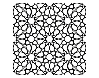 Seamless Arabesque Star Pattern | Islamic Geometric SVG Cut File (Digital Download)