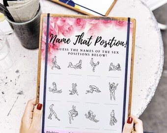 Rose Name That Position Game with Answer Key | DIRTY Bachelorette Games Printable, X-Rated Bachelorette Games, Guess the Sex Position