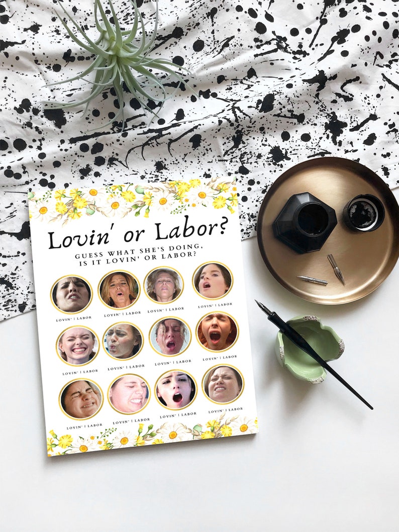Lovin' or Labor Game With Answer Key Bachelorette Party Game Bridal ...