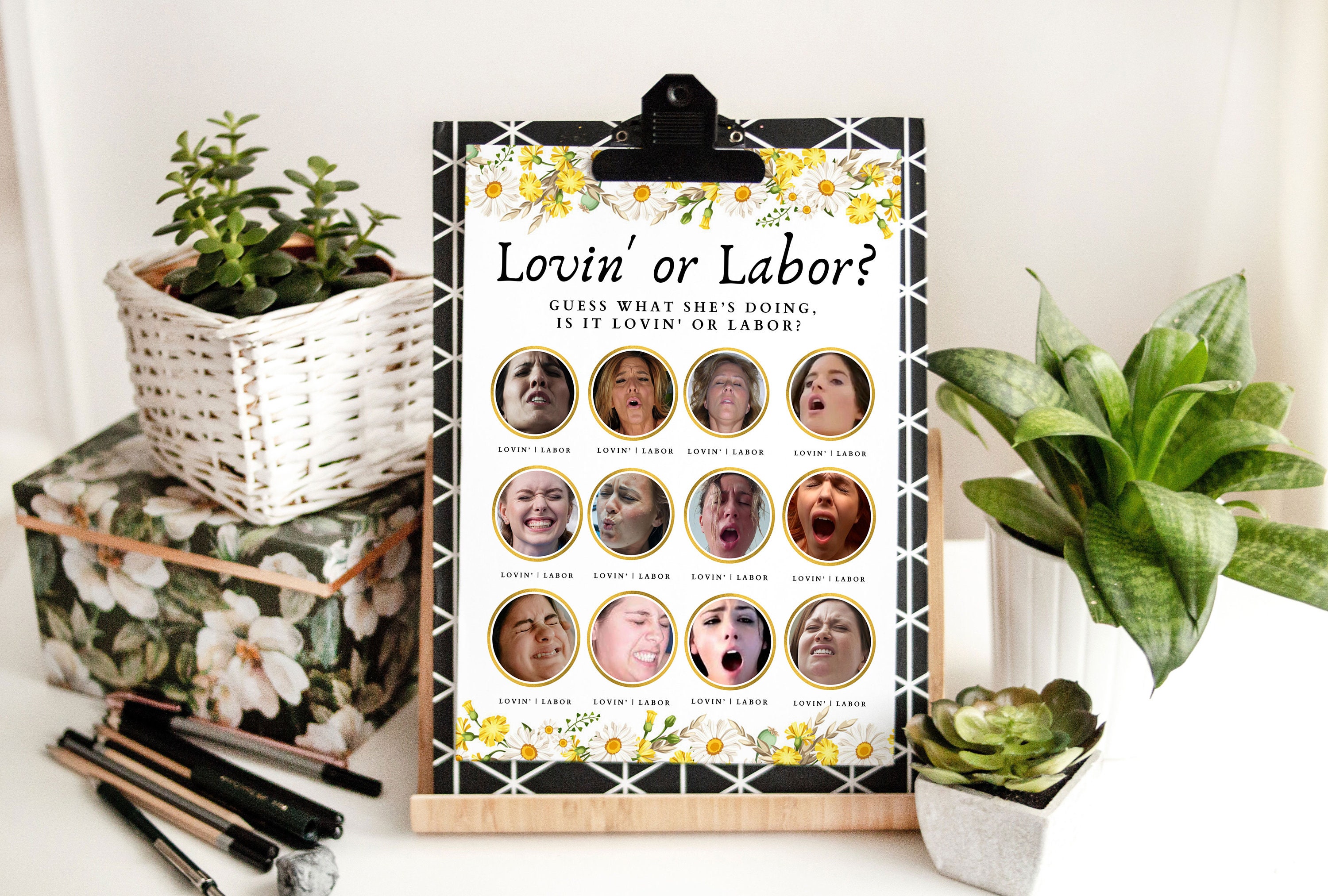 Lovin Or Labor Game With Answer Key Bachelorette Party Game Bridal