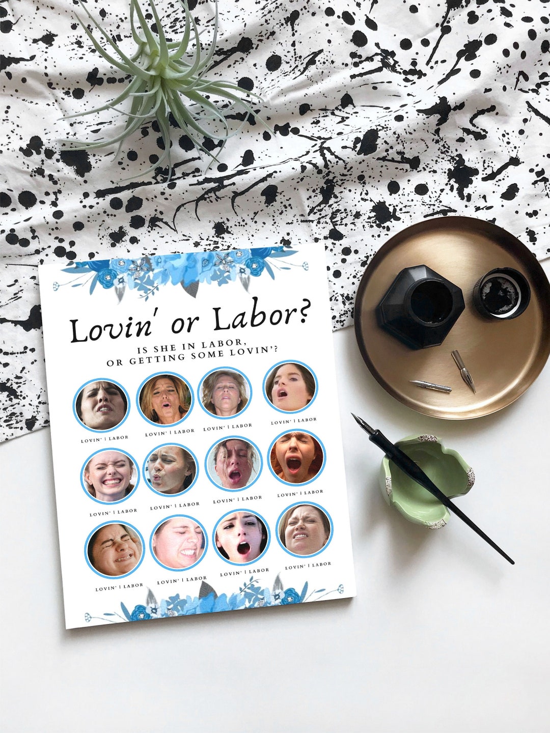 Lovin' or Labor Game With Answer Key Bachelorette Party Game Bridal ...