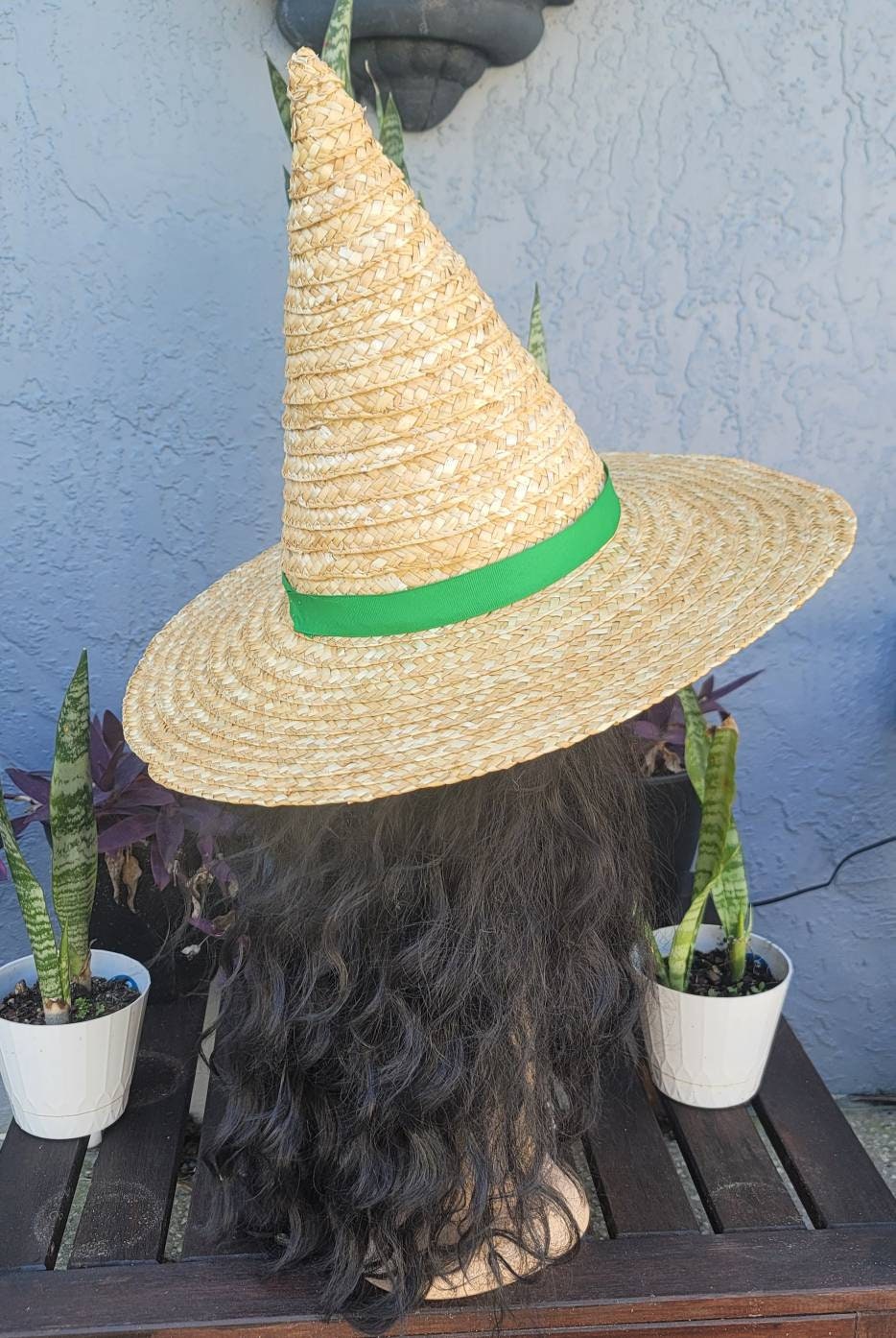 Straw Witch Hat With Ribbon Etsy