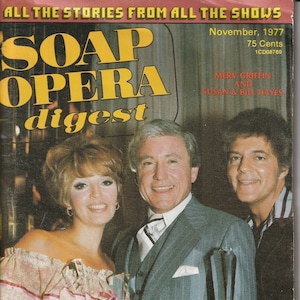 Soap Opera Digest November 1977 Susan & Bill Hayes, Merv Griffin