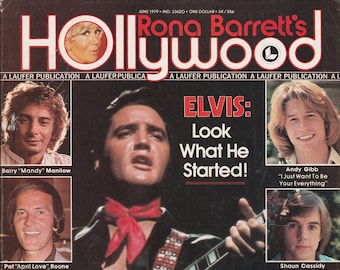 Rona Barrett's Hollywood June 1979-Elvis, Andy Gibb, Shaun Cassidy, Barry Manilow, Pat Boone, Ricky Nelson, Beatles, Monkees, David Naughton