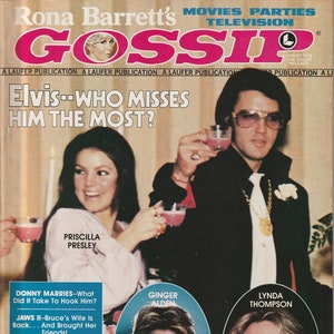 Rona Barrett&#39;s GOSSIP - August 1978 - Elvis, Donny Osmond, Amy Irving, Woody Allen, Tim Conway, Chevy Chase, Jason Robards, Mark Hamill