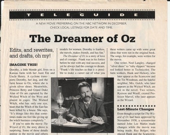 RARE Publicité du Rêveur d'Oz des années 1990 - John Ritter, Le Magicien d'Oz