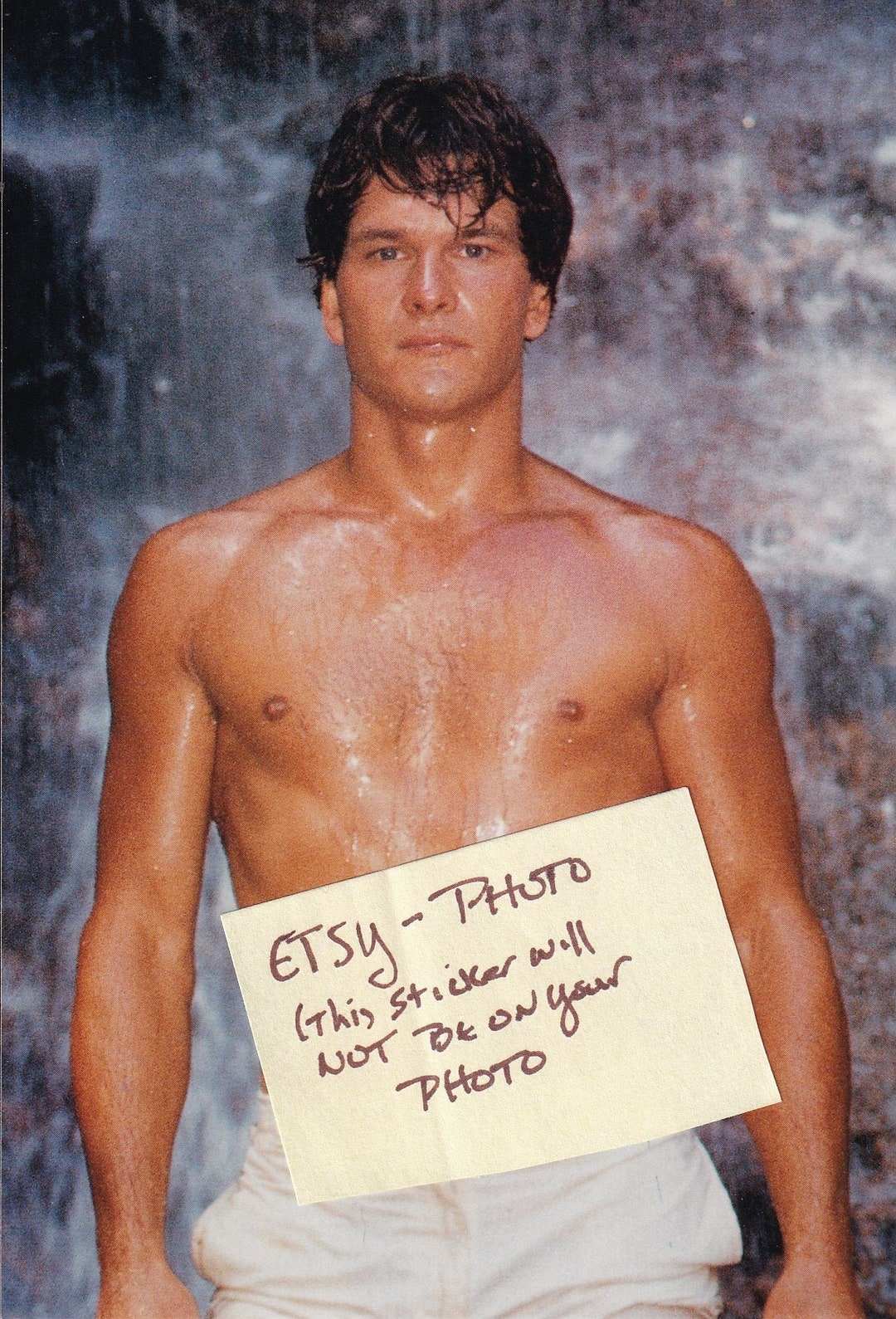 X Color Photo Of Shirtless Patrick Swayze Etsy