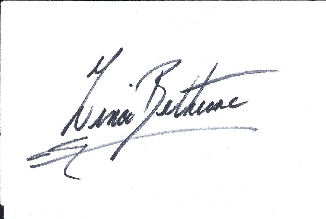 P Autograph Zina Bethune Etsy