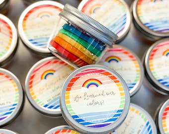 Rainbow Play Dough Jars: Scented Glitter Playdoh, Personalized Label