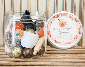 Pumpkin Spice Play Dough Sensory Kit: Fall Kid's Toy