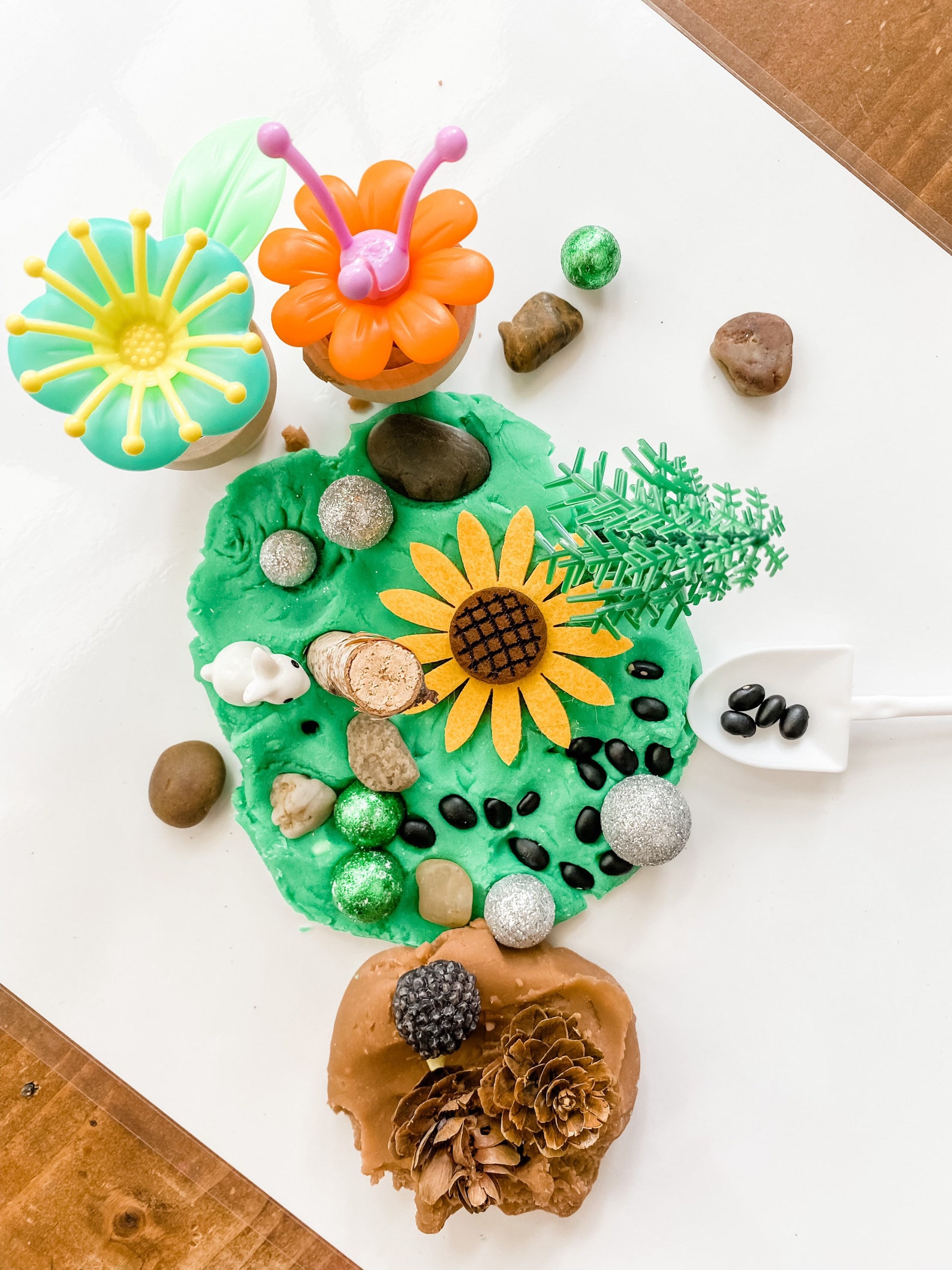 Flower Garden Mini Play Dough Kit garden playdough flower Etsy