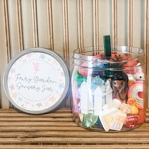 Fairy Garden Sensory Jar: Play Dough Kit with Miniature Figurines