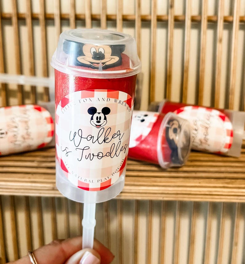 Play Dough Push Pop Party Favors: Minnie Mouse Ring, Homemade Bild 1