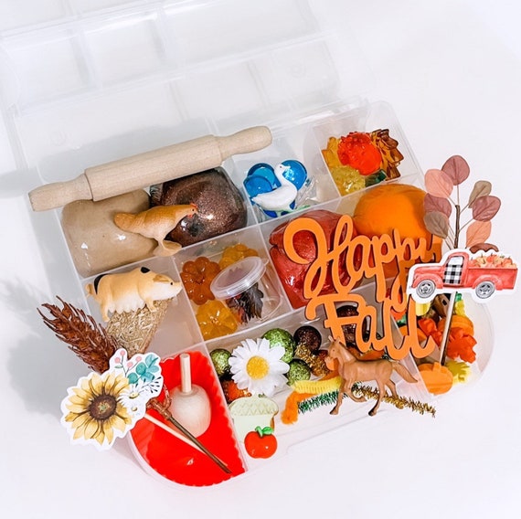 Fall on the Farm Play Dough Kit Autumn Sensory Kit Fall Play