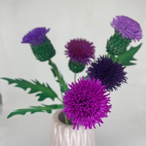 Handgemachter Distel-Blumenzweig: Ein schottisches Bouquet