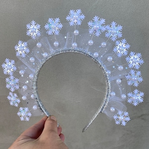 Snowflake headband Snow queen crown Christmas headpice women