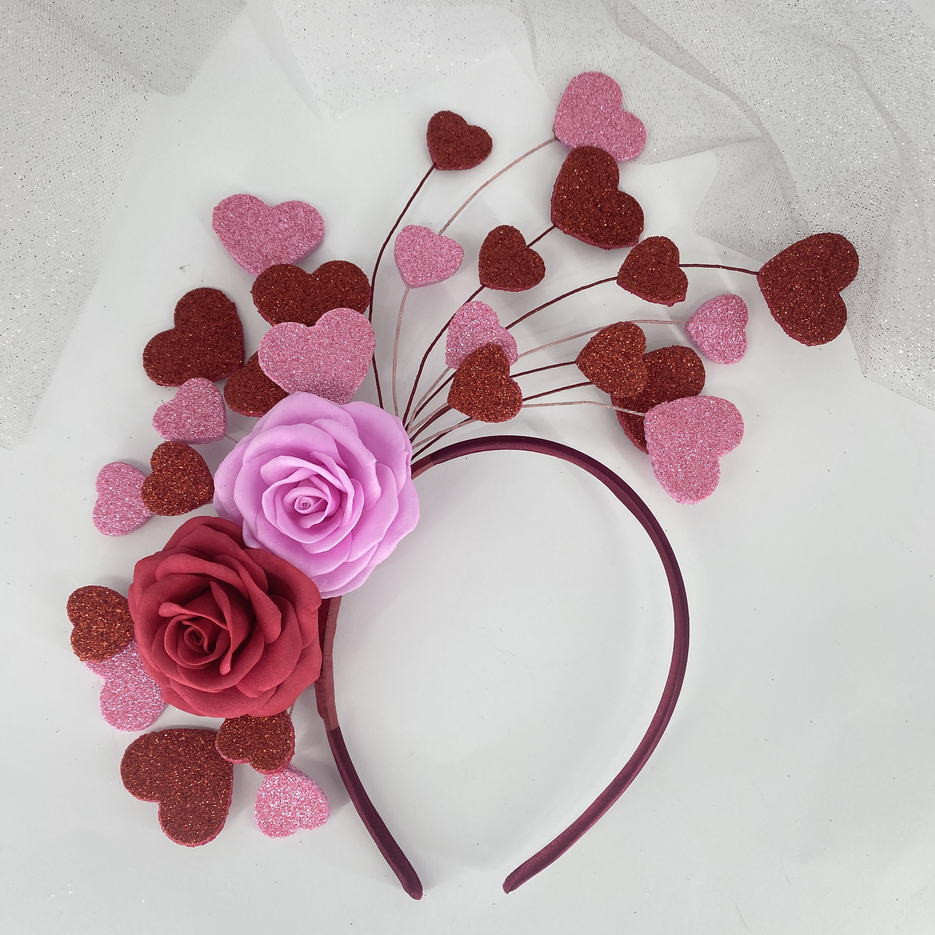 Heart Headband Cupid Valentine Headband Queen of Hearts 