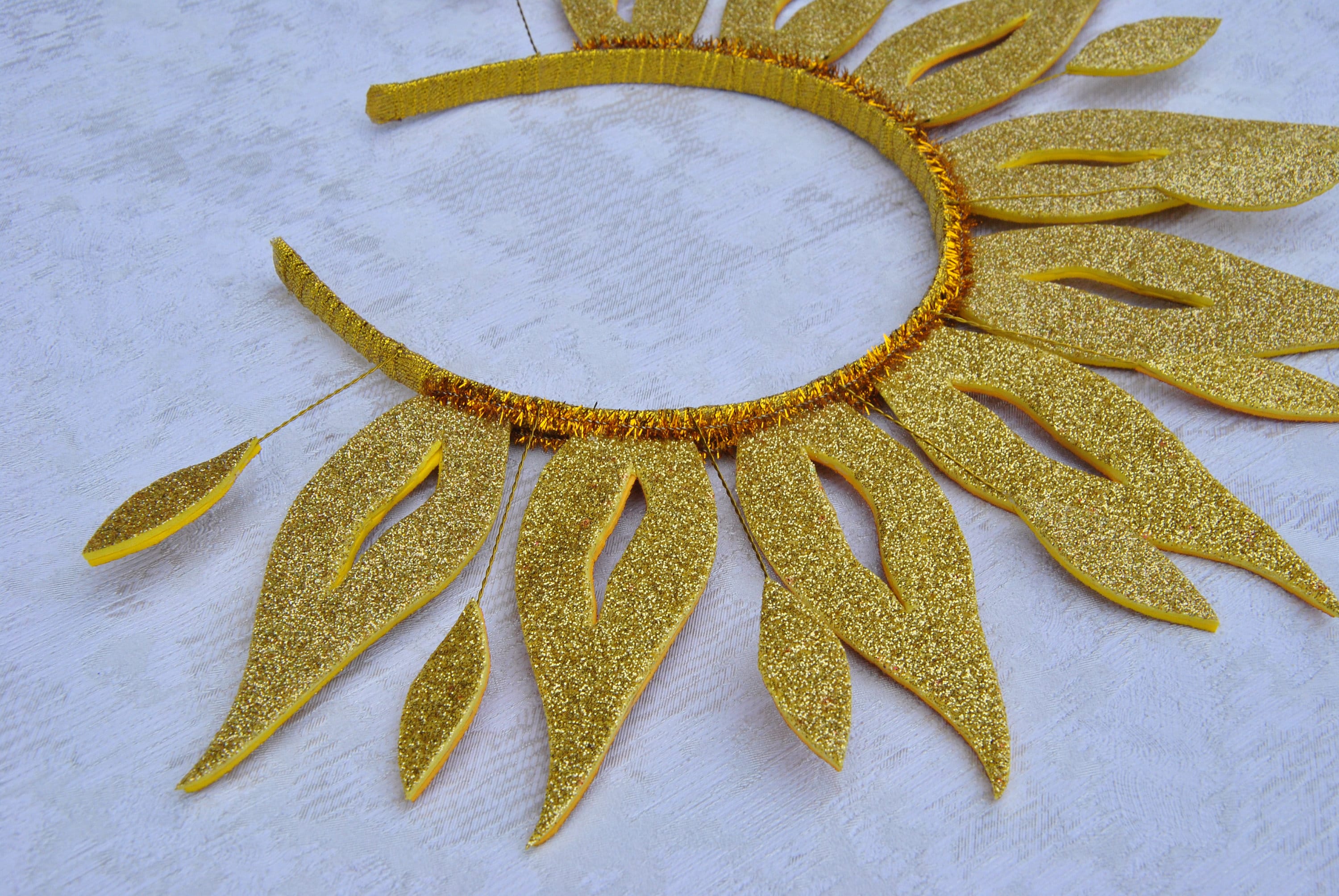 Sun Headband Gold Sun Halo Crown Sun Rays Headpiece Halloween Etsy