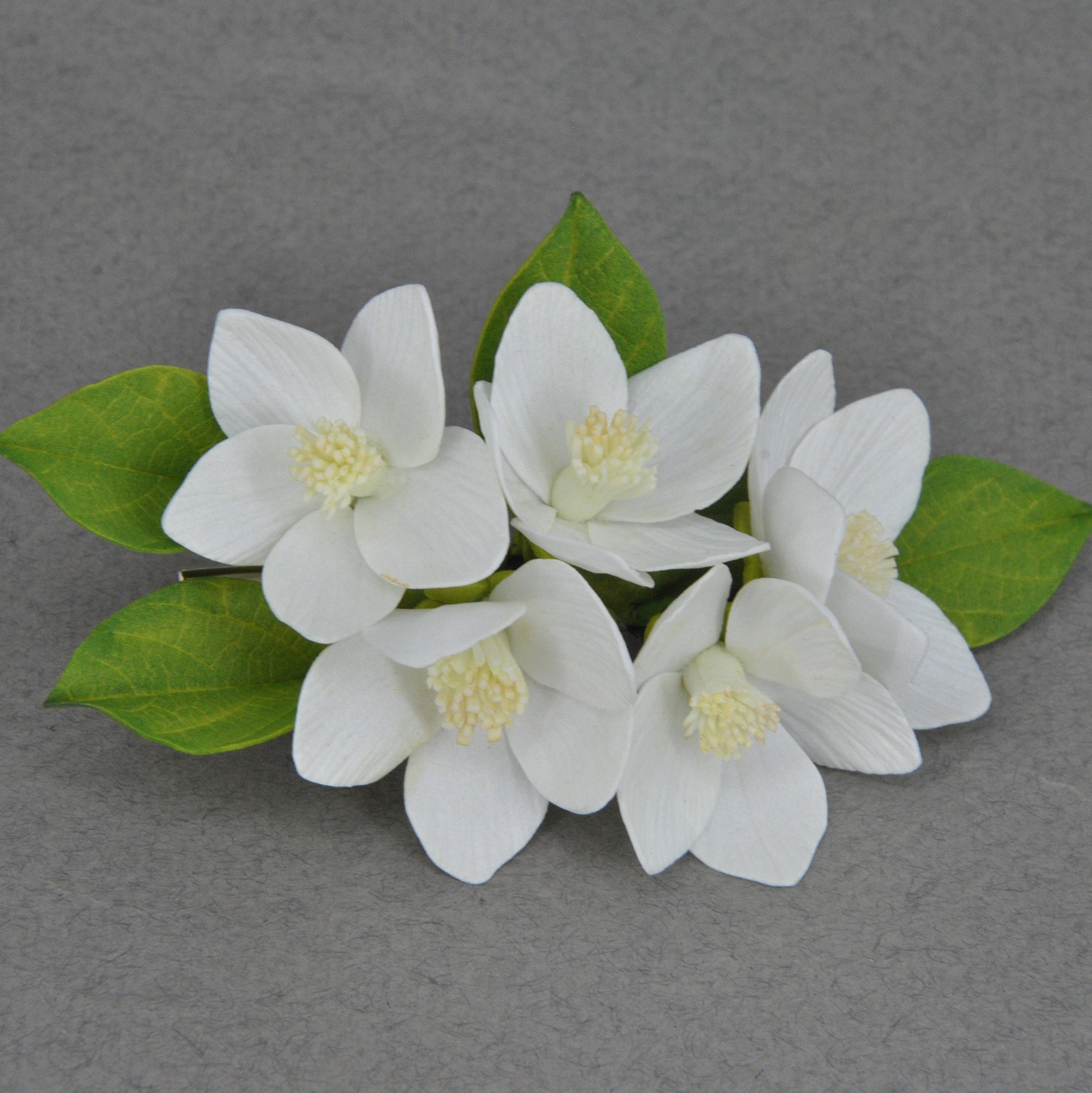 Jasmine Flower Hair Clip Blossom Bridal Hair Piece Wedding Etsy UK