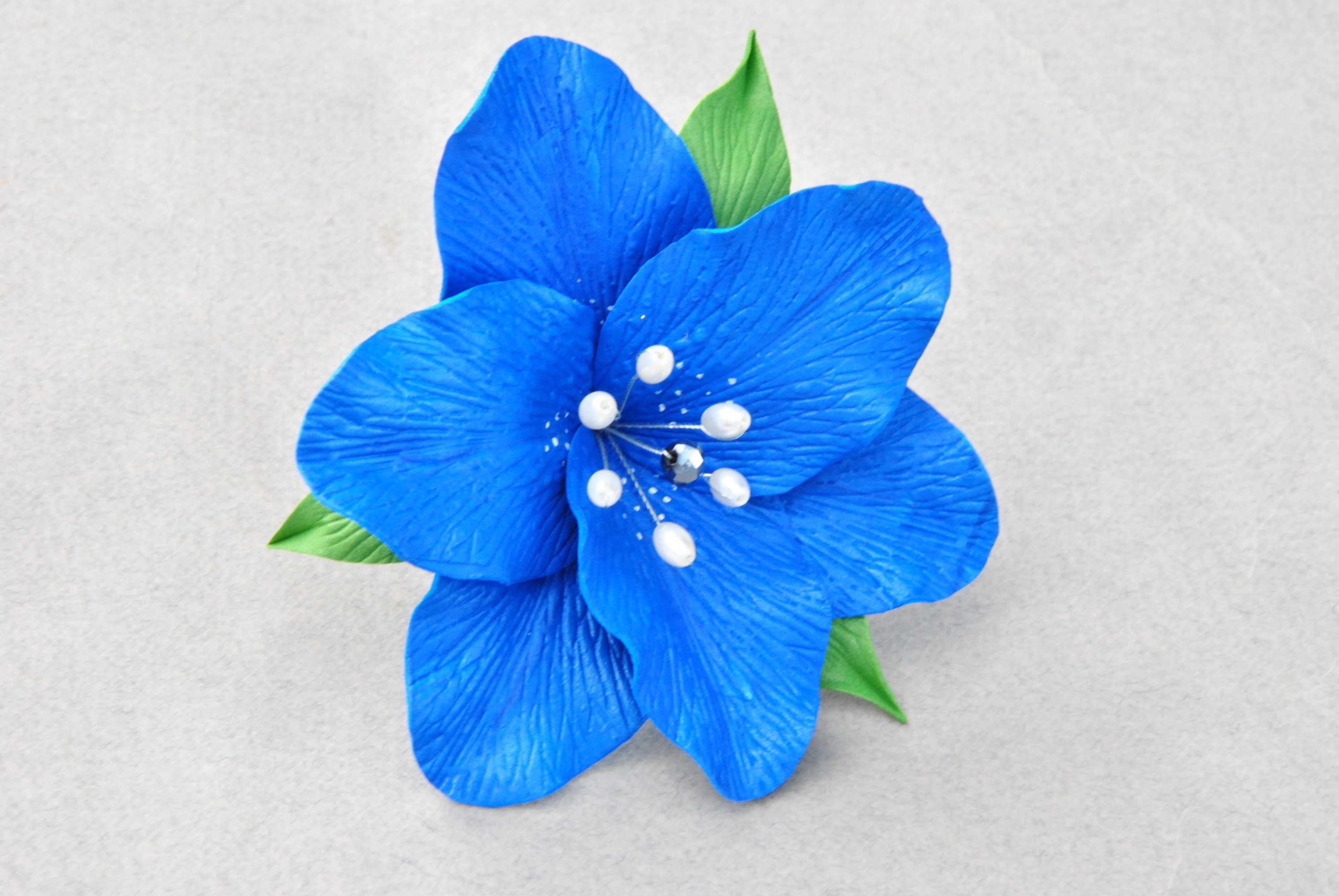Blue Flower Hair Ties - wide 2