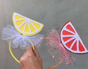 jojofuny Fascia per capelli per bambini, con fragole, con frutta, per capelli, per cosplay, per feste di Pasqua, compleanno, carnevale, 2 pezzi
