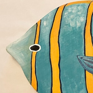 Wooden Tropical Fish Wall Art