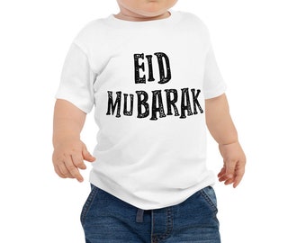 Eid Mubarak Muslim Islamic Gift Baby Jersey Short Sleeve Tee T-shirt (Bella + Canvas 3001B)