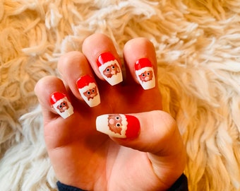 Santa/Christmas Press on nails