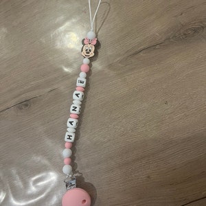 Personalized silicone pacifier clip