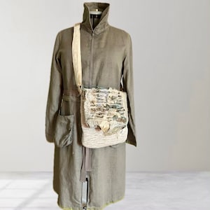 Art Wear Art recyclé durable, zéro déchet, sac bandoulière unique bohème messager