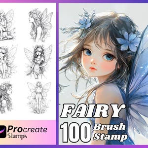 100 Procreate Fairy-stempels, Fairy-penseel voor voortplanting, Fairy-stempels voor voortplanting, Fairy-stempel voor voortplanting.