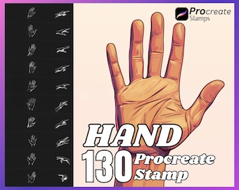 130 Hand Procreate Stamps: Brush Set (Digital Download)