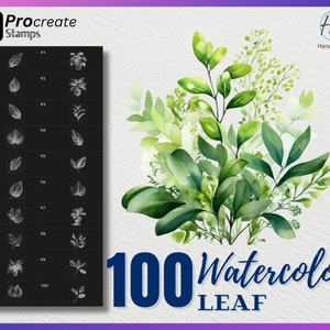 100 voortplantingsstempels aquarelblad, bladstempels voor voortplanting, aquarelbloem voortplantingsstempel, bladstempel voortplanten