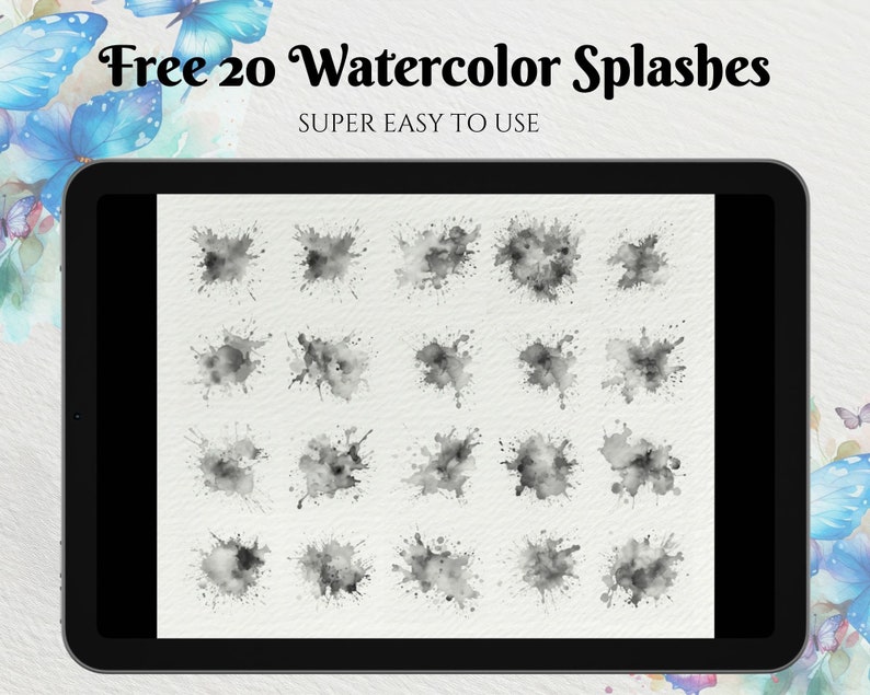 100 Watercolor Hydrangea Procreate Stamps: Flower Brush Set (digital ...