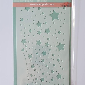 Stars, Stencil, Scrapbooking, Junk Journal, Paper Crafts, Stamperia, 4.7&quot; x 9.8&quot;.