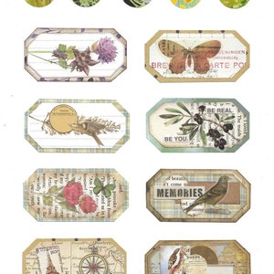 Ephemera for Journaling, Scrapbooking, Cardmaking, Mixed Media, Download PDF, Digital File, Memories