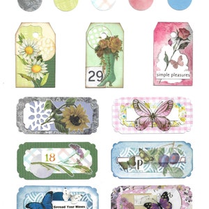 Ephemera für Journaling, Scrapbooking, Cardmaking, Mixed Media, Download PDF, digitale Datei, einfache Freuden