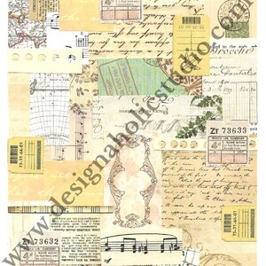 Ephemera for Journaling, Scrapbooking, Cardmaking, Mixed Media, Download PDF, Digital File, Vintage Finds by DS