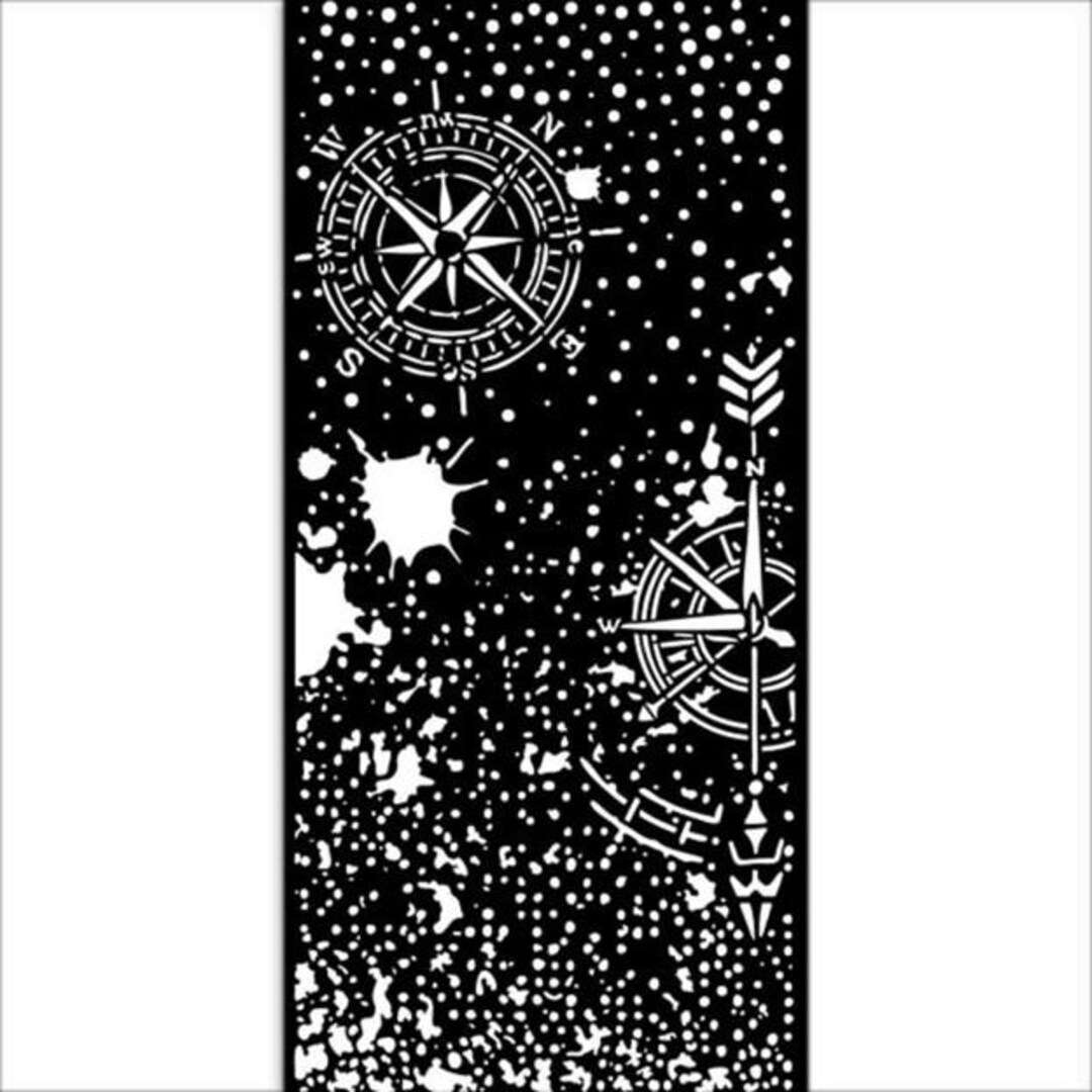 Create Happiness Compass Stencil, Scrapbooking, Junk Journal, Paper ...