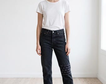 Levi's Wedgie Straight 30 reciclado, dobladillo sin rematar, reparación artesanal * Envío gratis en Canadá *