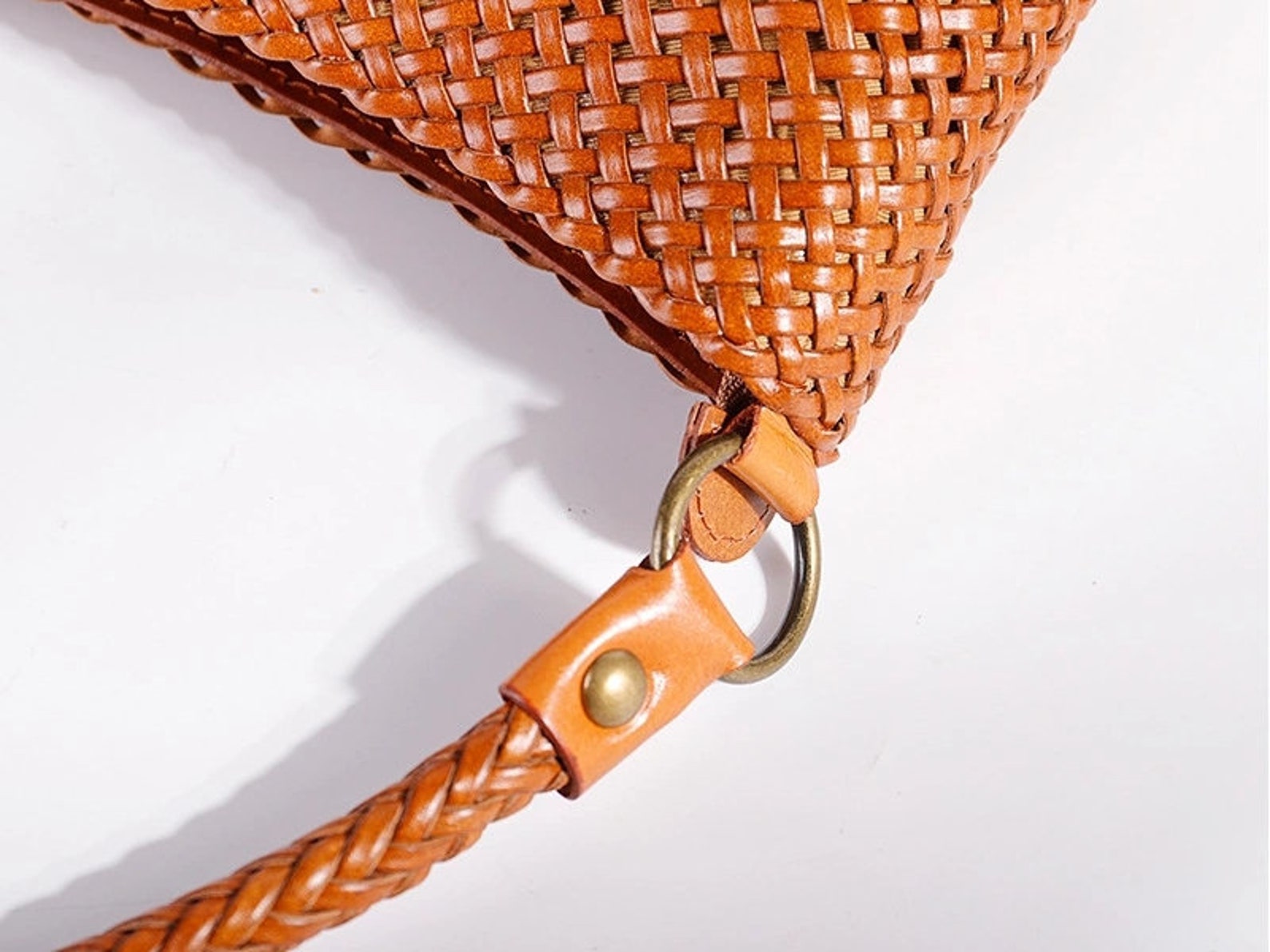 Woven leather bag Hand made full grain leather bag Etsy