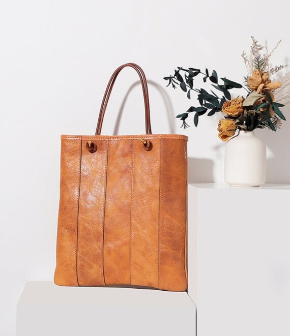 Women's brown leather bag leather bag handbag Etsy