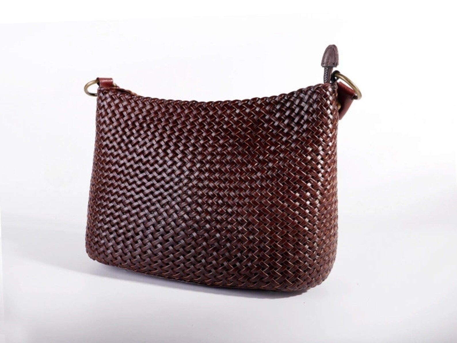 Woven leather bag Hand made full grain leather bag Etsy