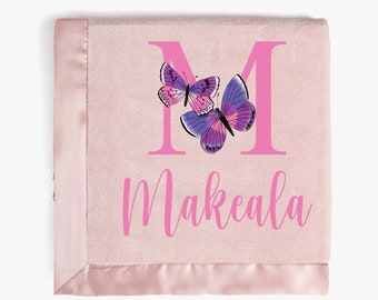 Personalized Baby Blanket | Butterlfy | Personalized Baby Girl Gift | Baby Shower Gift
