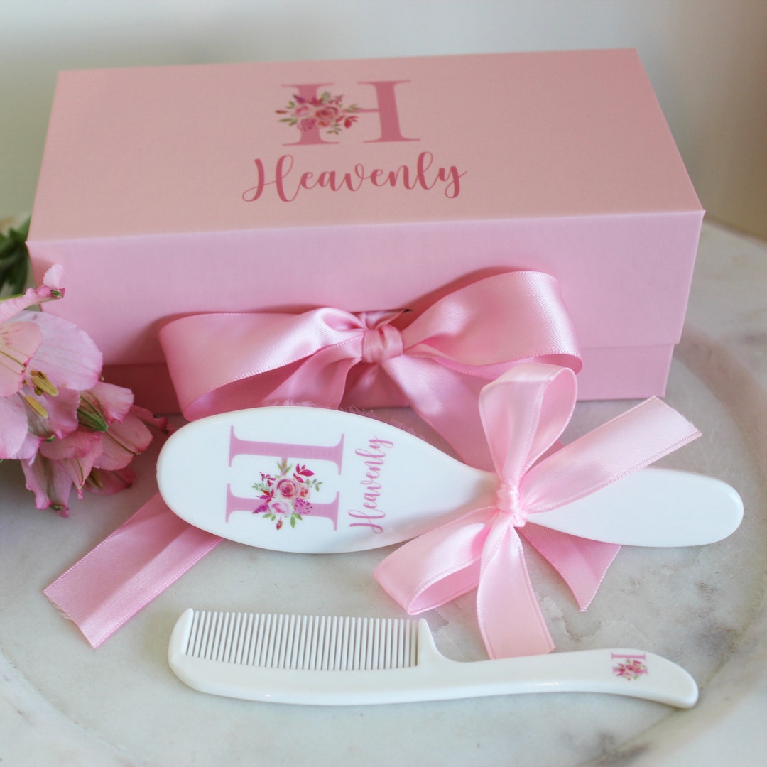 Baby Gift Girls Baby Brush and Comb Set Custom Baby Gift Girls Baby