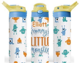 garrafa de água flip top personalizada | garrafa de água escolar personalizada | Garrafa esportiva personalizada | De volta às aulas | Garrafa escolar para meninos |