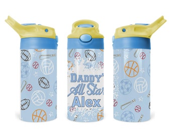 garrafa de água flip top personalizada | garrafa de água escolar personalizada | Garrafa esportiva personalizada | De volta às aulas | Garrafa escolar para meninos |