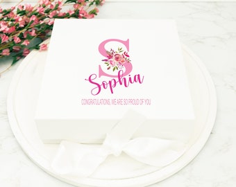 Personalized BIRTHDAY gift box, storage keepsake, 18th, 21st, 30th, 40th, 50th, 60th, birthday gift for her, bridesmaid gift, bride gift