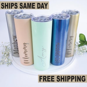 Personalized Tumbler with Straw, Stainless Steel Tumbler, Insulated Tumbler, Tumbler, personalized tumbler, custom gift